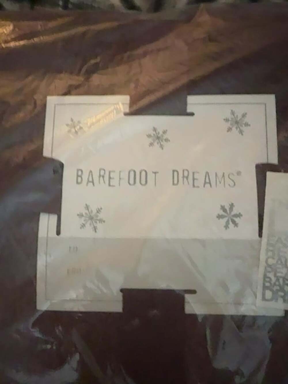 Barefoot Dreams CozyChic 45x60 Tri-Color Blanket in Black Currant NWT